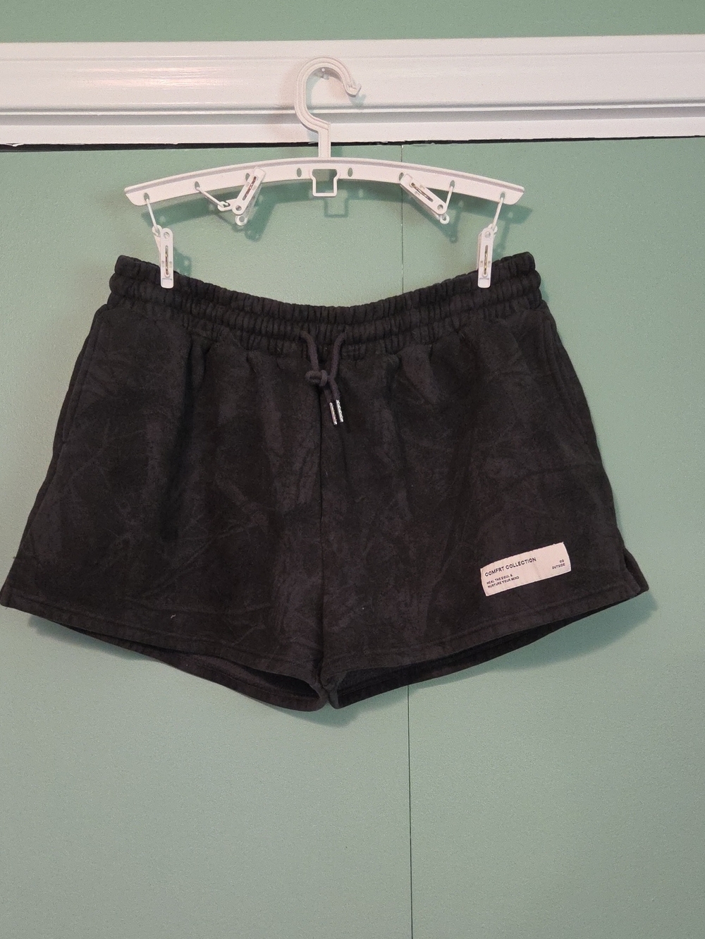 Comfrt Black And Gray Tie Dye Sweat Shorts Size 2xl